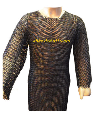 Large Size Comfort Fit 45 Chest Butted Chain Maille Full Sleeve