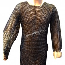 Steel Chain Mail Shirt Butted Full Sleeve Heavy Comfort Fit Chest 48