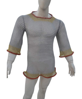 Chain mail Hauberk Butted Steel Armour XL Shirt Chest 45