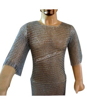 Butted Chain Mail Shirt Medium Large Long Chest 30 Length 36