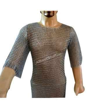 Butted Chain Mail Shirt Medium Large Long Chest 30 Length 36