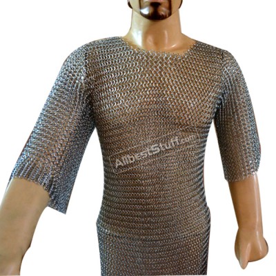Butted Chain Mail Shirt Medium Large Long Chest 30 Length 36