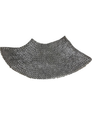 Flat Riveted Solid Ring Maille Camail Steel 9 mm