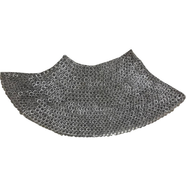 Flat Riveted Solid Ring Maille Camail Steel 9 mm