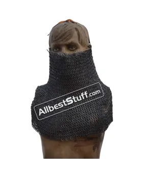 8 mm Round Riveted Flat Solid Chain Mail Camail Medium