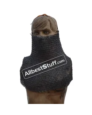 8 mm Round Riveted Flat Solid Chain Mail Camail Medium