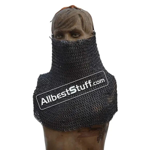 8 mm Round Riveted Flat Solid Chain Mail Camail Medium