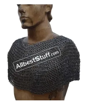 9 MM Full Flat Riveted Dome Riveted Chain Mail Camail