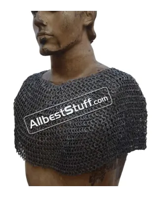 9 MM Full Flat Riveted Dome Riveted Chain Mail Camail