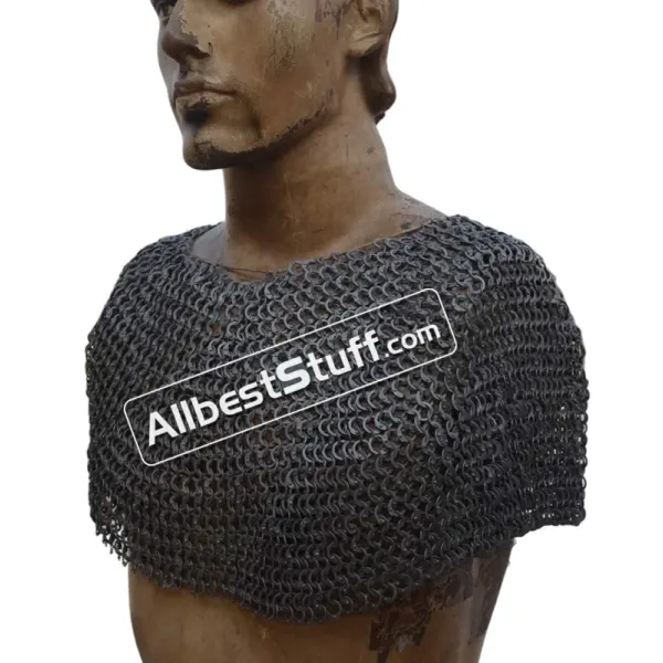 9 MM Full Flat Riveted Dome Riveted Chain Mail Camail