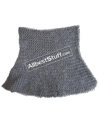 Aluminium Flat Riveted with Solid Rings Chain Mail Camail Medium