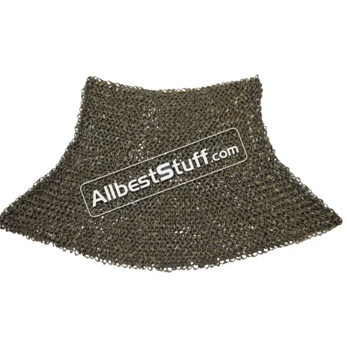 Original Brass Riveted Chain Mail Aventail Round Riveted Rings Medium