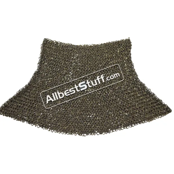 Original Brass Riveted Chain Mail Aventail Round Riveted Rings Medium