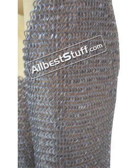 Aluminum Maille Legging Round Riveted Alternating Solid