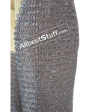 Aluminum Maille Legging Round Riveted Alternating Solid