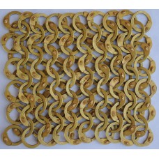 Brass Chausses Flat Pin Riveted Original Brass Chain Maille