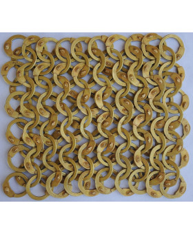 Brass Chausses Flat Pin Riveted Original Brass Chain Maille