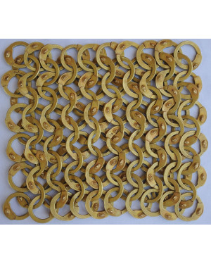 Brass Chausses Flat Pin Riveted Original Brass Chain Maille