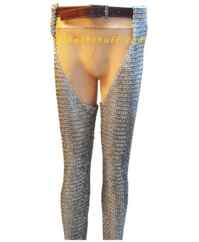 Flat Dome Riveted Alternating Solid Aluminum Chausses Large