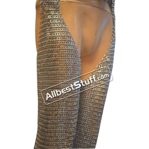 Flat Dome Riveted Alternating Solid Aluminum Legging