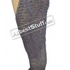 Flat Riveted Stainless Steel Chainmail Legging Large Length 42