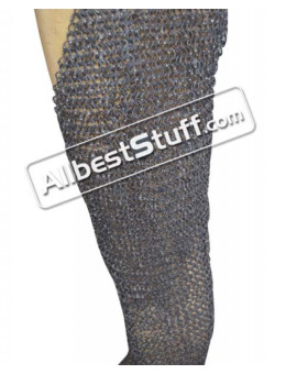 Flat Riveted Stainless Steel Chainmail Legging Large Length 42