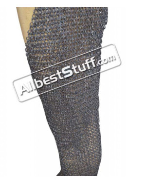 Flat Riveted Stainless Steel Chainmail Legging Large Length 42