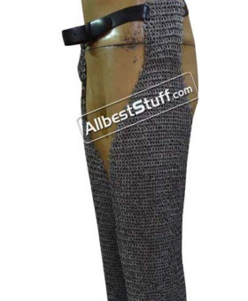 Full Flat Riveted Stainless Steel Chainmail Chausses Length 36