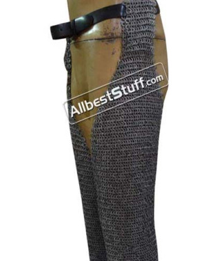 Full Flat Riveted Stainless Steel Chainmail Chausses Length 36