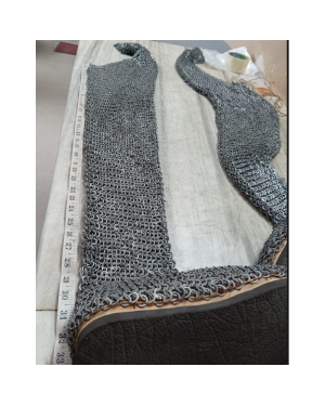 Aluminum Chainmail Chausses Flat Ring integrated Leather Shoe