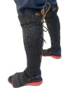 6 MM Back Slit Half Chain Mail Legging Flat Riveted and Solid Ring image 5