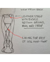 6 MM Back Slit Half Chain Mail Legging Flat Riveted and Solid Ring image 1