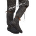 Chainmail Chausses 8 mm Flat Ring Integrated Leather Shoe