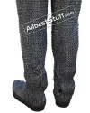 Chainmail Chausses 8 mm Flat Ring Integrated Leather Shoe image 5