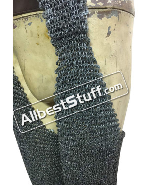Dense Chain Mail Leg Protection Chausses 6 MM Round Riveted