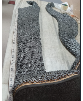 Flat Ring Integrated Leather Shoe Chainmail Chausses