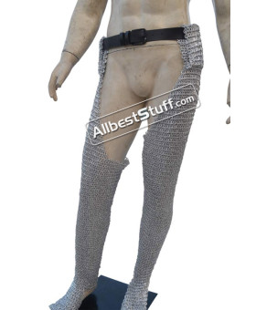 Flat Riveted Maille Chausses Light Weight Aluminum Dome Riveted