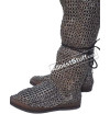 Chainmail Chausses 9 mm Flat Ring Integrated Leather Shoe image 5
