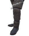 Chainmail Chausses 9 mm Flat Ring Integrated Leather Shoe image 2