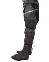 Chainmail Chausses 9 mm Flat Ring Integrated Leather Shoe image 1
