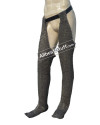 Wedge Riveted with Alternating Solid Chainmail Legging Length 35 image 3
