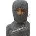 13th Century Hood Flat Riveted Solid Ring Chainmail Coif