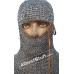 13th Century Hood Flat Riveted Solid Ring Chainmail Coif