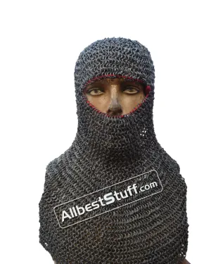 13th Century Hood Round Riveted Ring Chainmail Coif