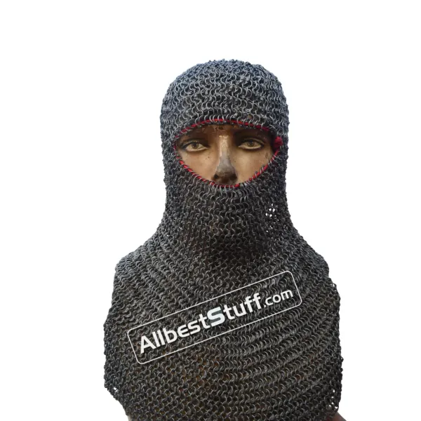 13th Century Hood Round Riveted Ring Chainmail Coif