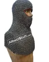 13th Century Hood Round Riveted Ring Chainmail Coif image 4