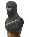 13th Century Hood Round Riveted Ring Chainmail Coif image 5