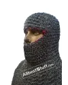 13th Century Hood Round Riveted Ring Chainmail Coif image 6