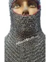 13th Century Hood Round Riveted Ring Chainmail Coif image 2