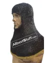 6 MM Flat Riveted alternating Solid Chain Maille Hood image 3